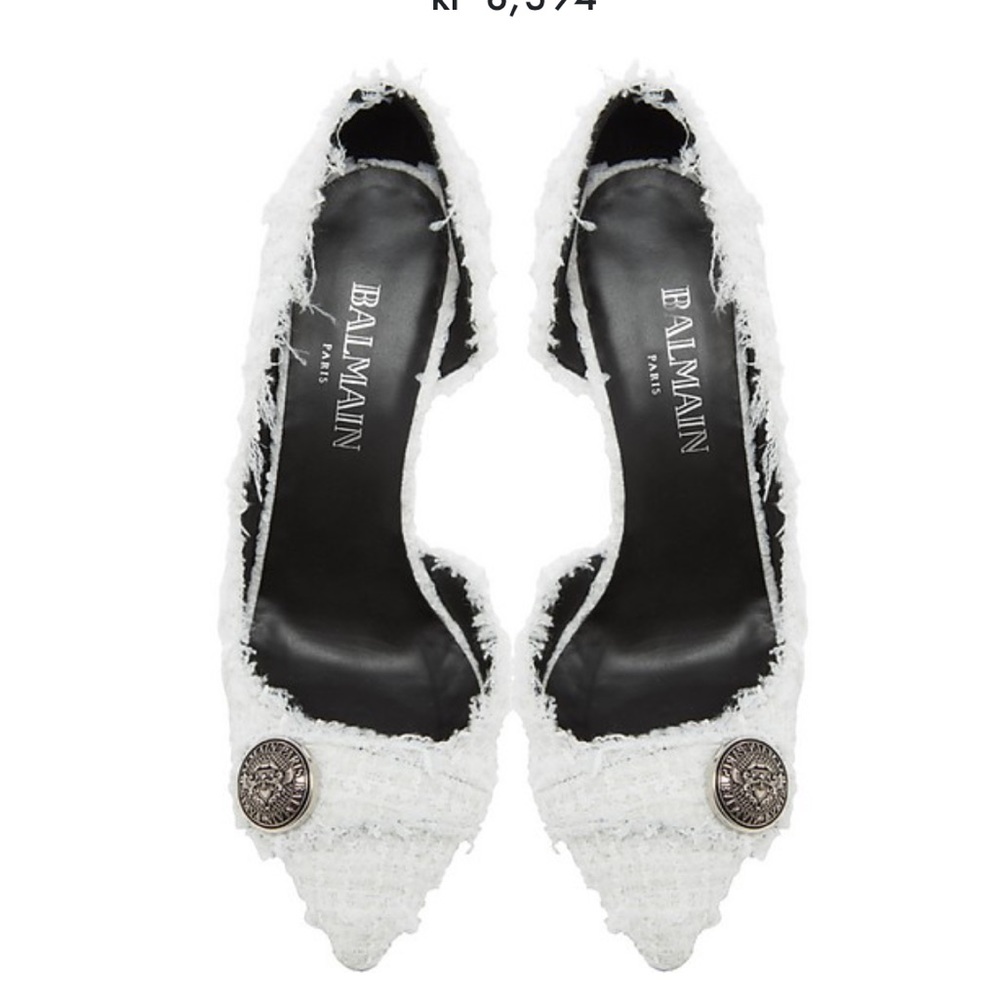 💥SOLD!💥 BALMAIN JULIE D’ORSAY TWEED HEELS - Picture 2 of 16